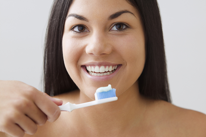 relaxing by brushing your teeth